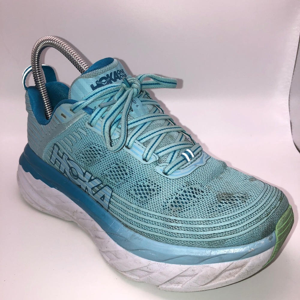 Hoka One One Bondi 7 Women's Running Shoes Teal Blue Comfort Max Cushion Size 8 - Picture 9 of 12